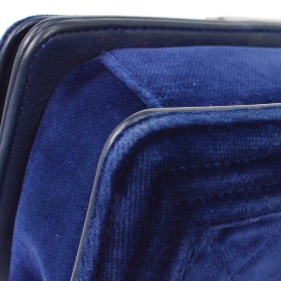 Boy Chanel Navy Velvet Small Chain Shoulder Bag XX03513 - Picture 4 of 7